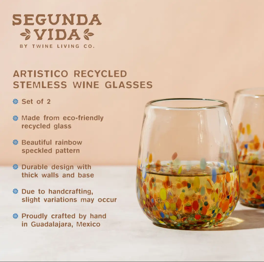 Twine Stemless Wine Glasses (Set of 2)