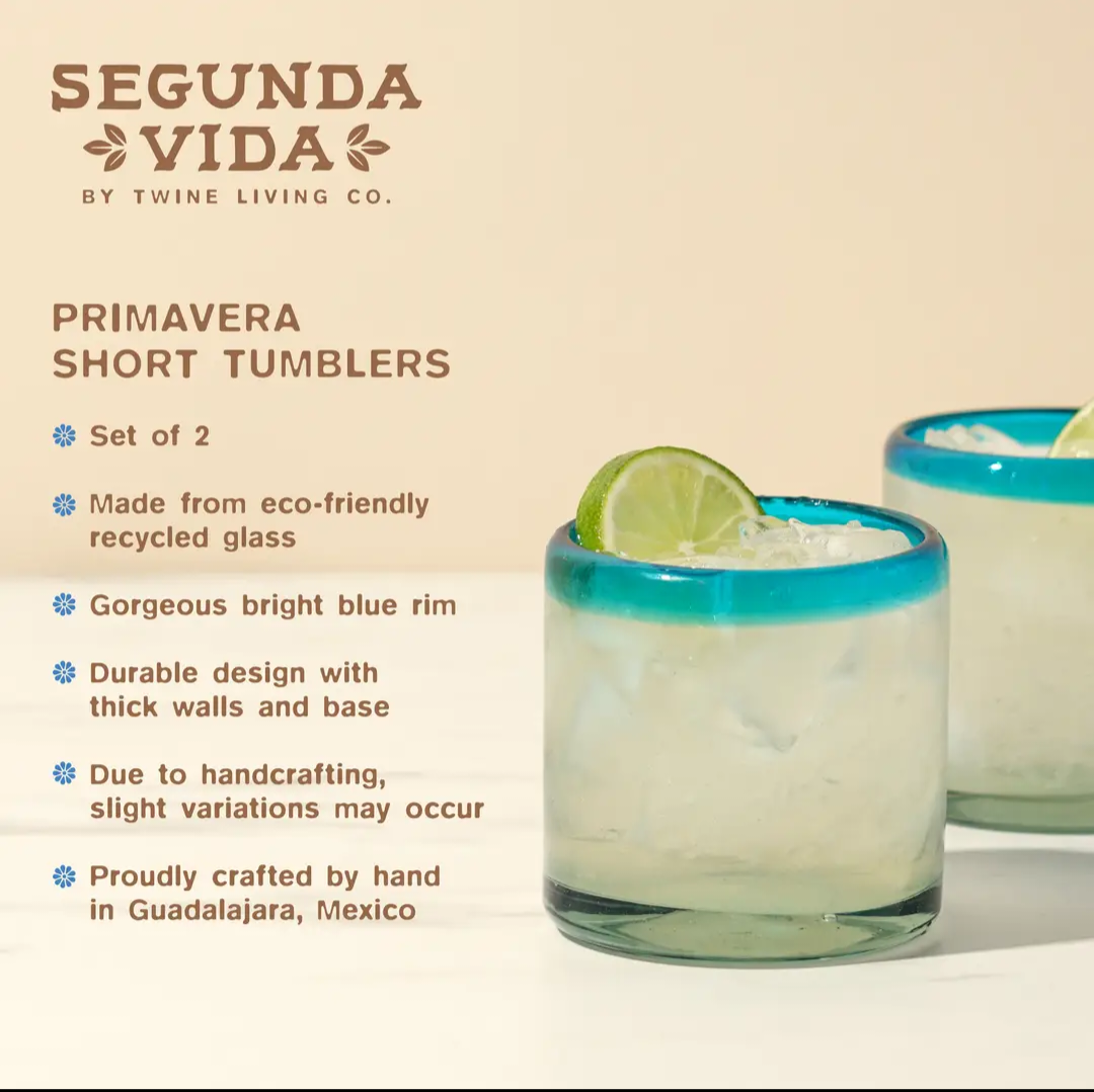 Segunda Vida Primavera Recycled Tumblers (Set of 2)