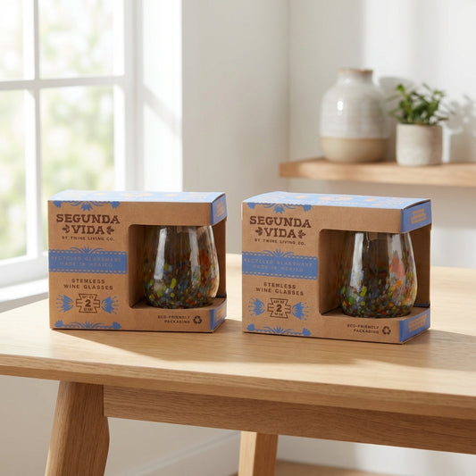 Stemless Recycled Glasses – Set of 4