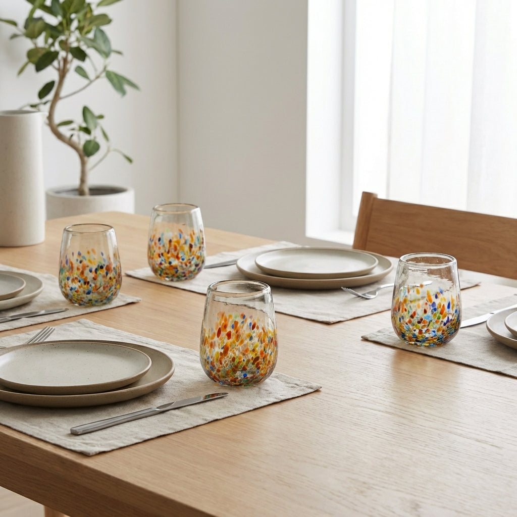 Stemless Recycled Glasses – Set of 4